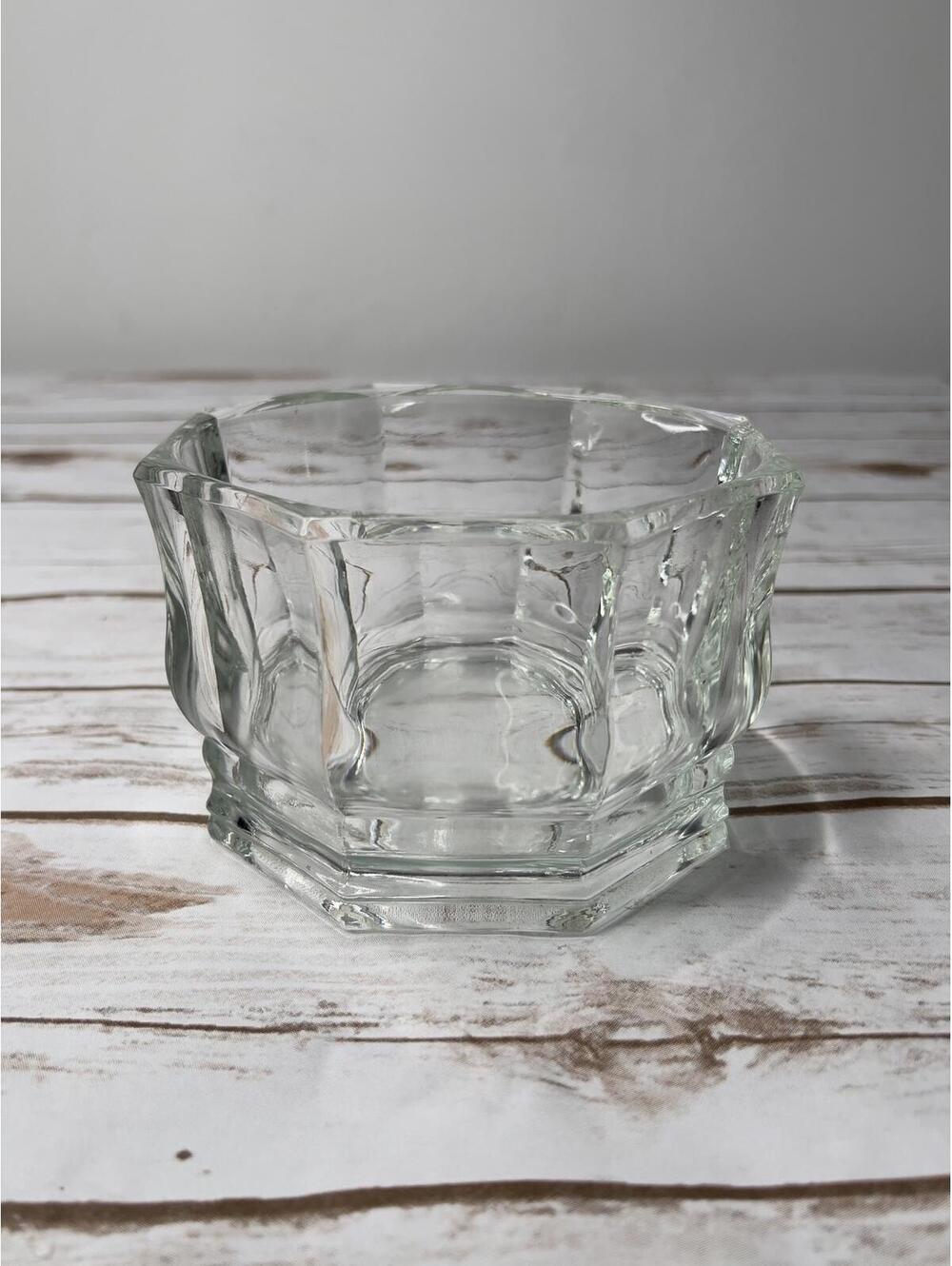 Vintage Glass Octagon Bowl‎ Arrangement Glass Bowl